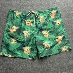 Star Wars Swim‎ Trunks Mens XXL Green The Mandalorian Baby Yoda